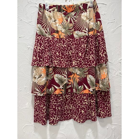 Floral Skirt with Lining - Women's Size 10/20WP - Picture 3 of 6